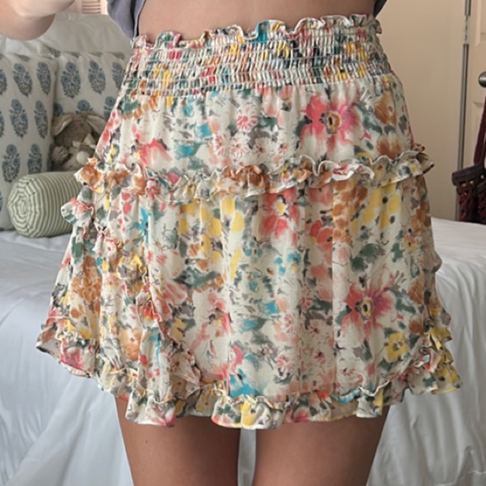 Urban Outfitters Yellow Red Skater Mini Skirt